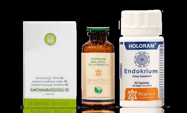 Freedom Endocrine Support kit with Thyrosolve and Homeopathic thyroidium 3X