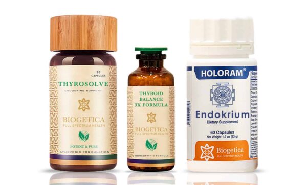 Freedom Endocrine Support kit with Thyrosolve and Homeopathic thyroidium 3X